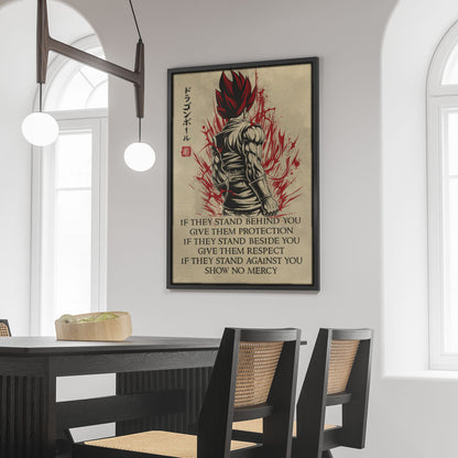 Dragon Ball Canvas Wall Art - DR029 - Super Saiyan God Vegito - Show No Mercy