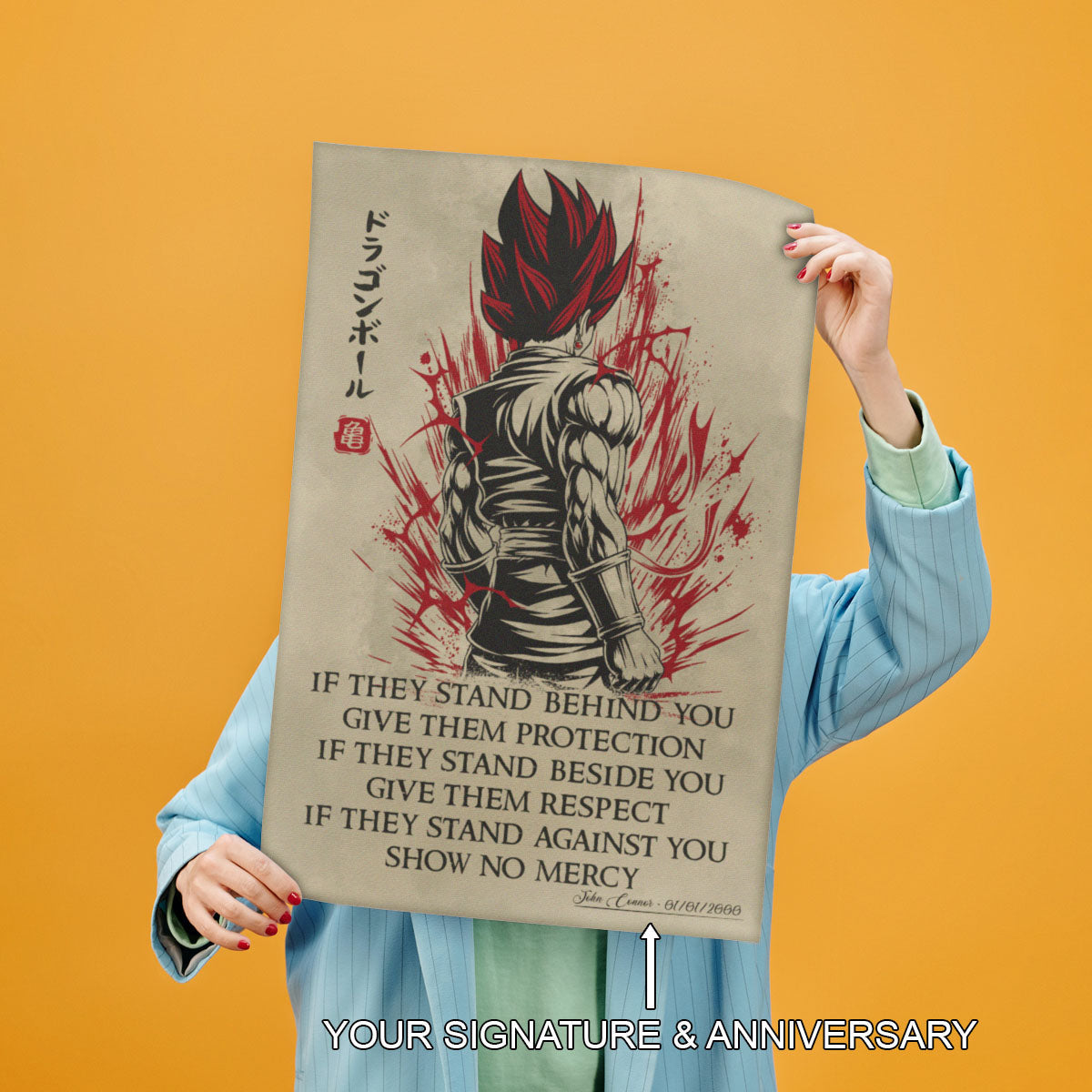 Dragon Ball Canvas Wall Art - DR029 - Super Saiyan God Vegito - Show No Mercy