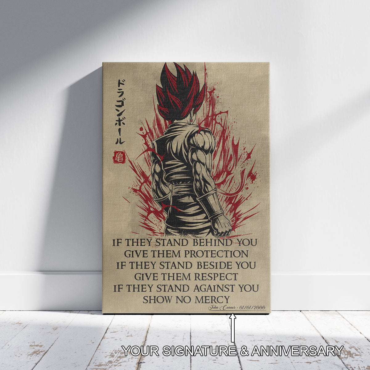 Dragon Ball Canvas Wall Art - DR029 - Super Saiyan God Vegito - Show No Mercy