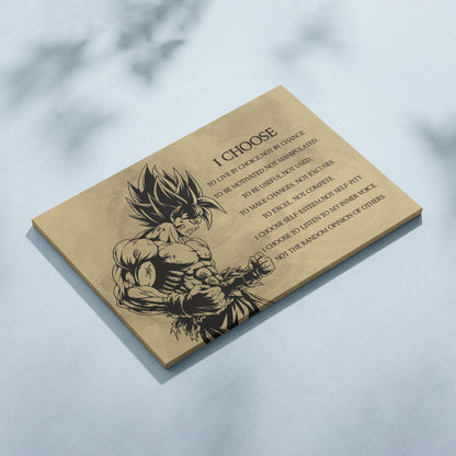 Dragon Ball Canvas Wall Art - DR033 - Super Saiyan Goku - I Choose
