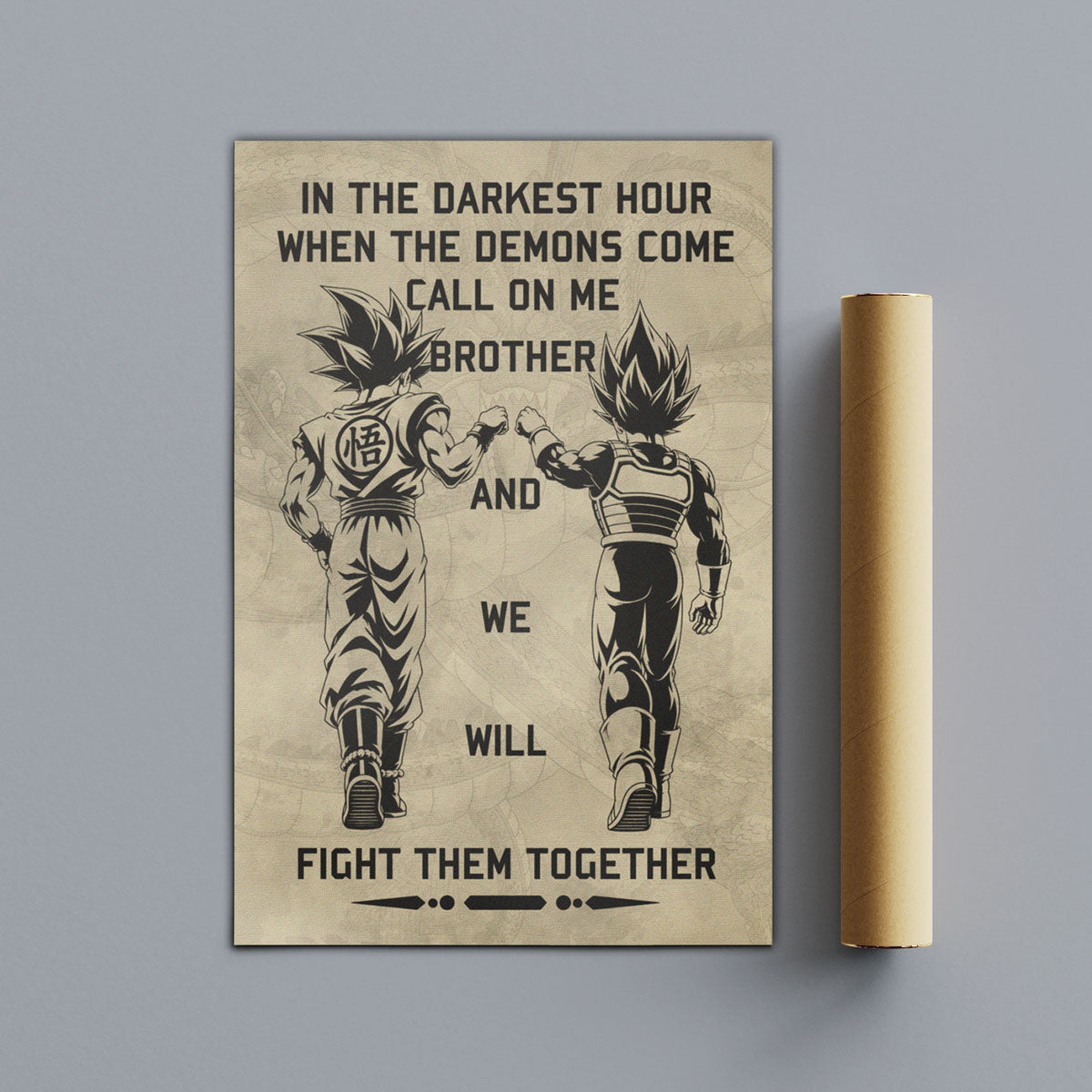 Dragon Ball Canvas Wall Art - DR040 - Goku - Vegeta - Call On Me Brother