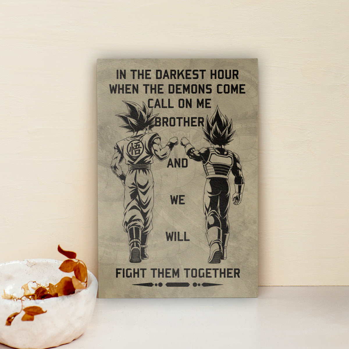 Dragon Ball Canvas Wall Art - DR040 - Goku - Vegeta - Call On Me Brother