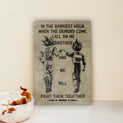 Dragon Ball Canvas Wall Art - DR040 - Goku - Vegeta - Call On Me Brother
