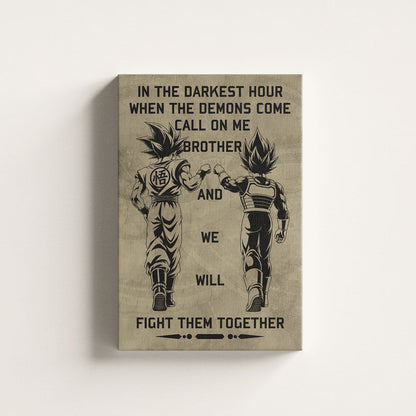 Dragon Ball Canvas Wall Art - DR040 - Goku - Vegeta - Call On Me Brother