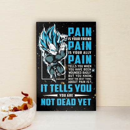 Dragon Ball Canvas Wall Art - DR057 - Super Saiyan Blue Vegeta - Pain Is Your Friend