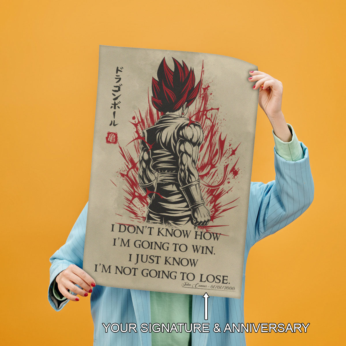 Dragon Ball Canvas Wall Art - DR058 - Super Saiyan God Vegito - I'm Not Going To Lose