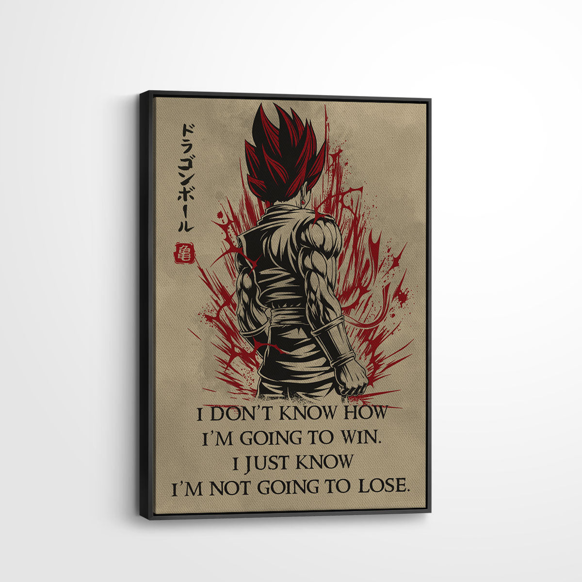 Dragon Ball Canvas Wall Art - DR058 - Super Saiyan God Vegito - I'm Not Going To Lose