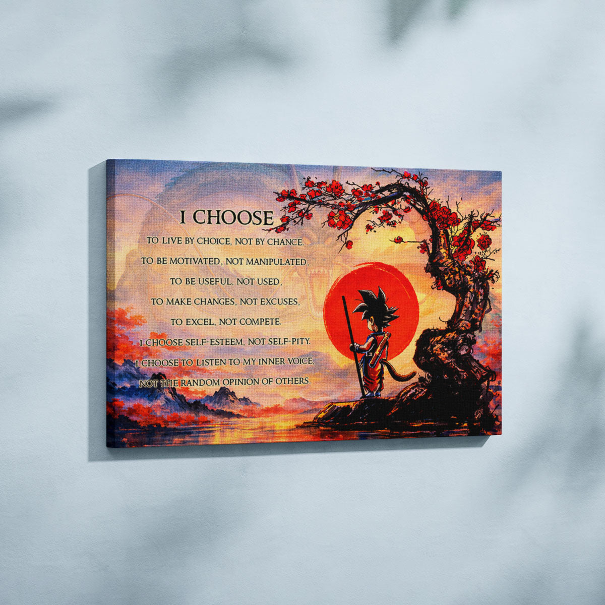 Dragon Ball Canvas Wall Art - DR086 - Goku - I Choose