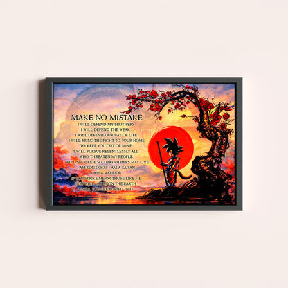 Dragon Ball Canvas Wall Art - DR088 - Goku - Make No Mistake