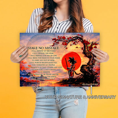 Dragon Ball Canvas Wall Art - DR088 - Goku - Make No Mistake