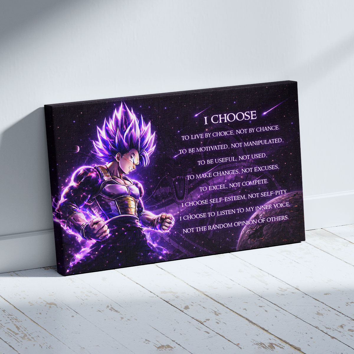 Dragon Ball Canvas Wall Art - DR089 - Ultra Ego Vegeta - I Choose