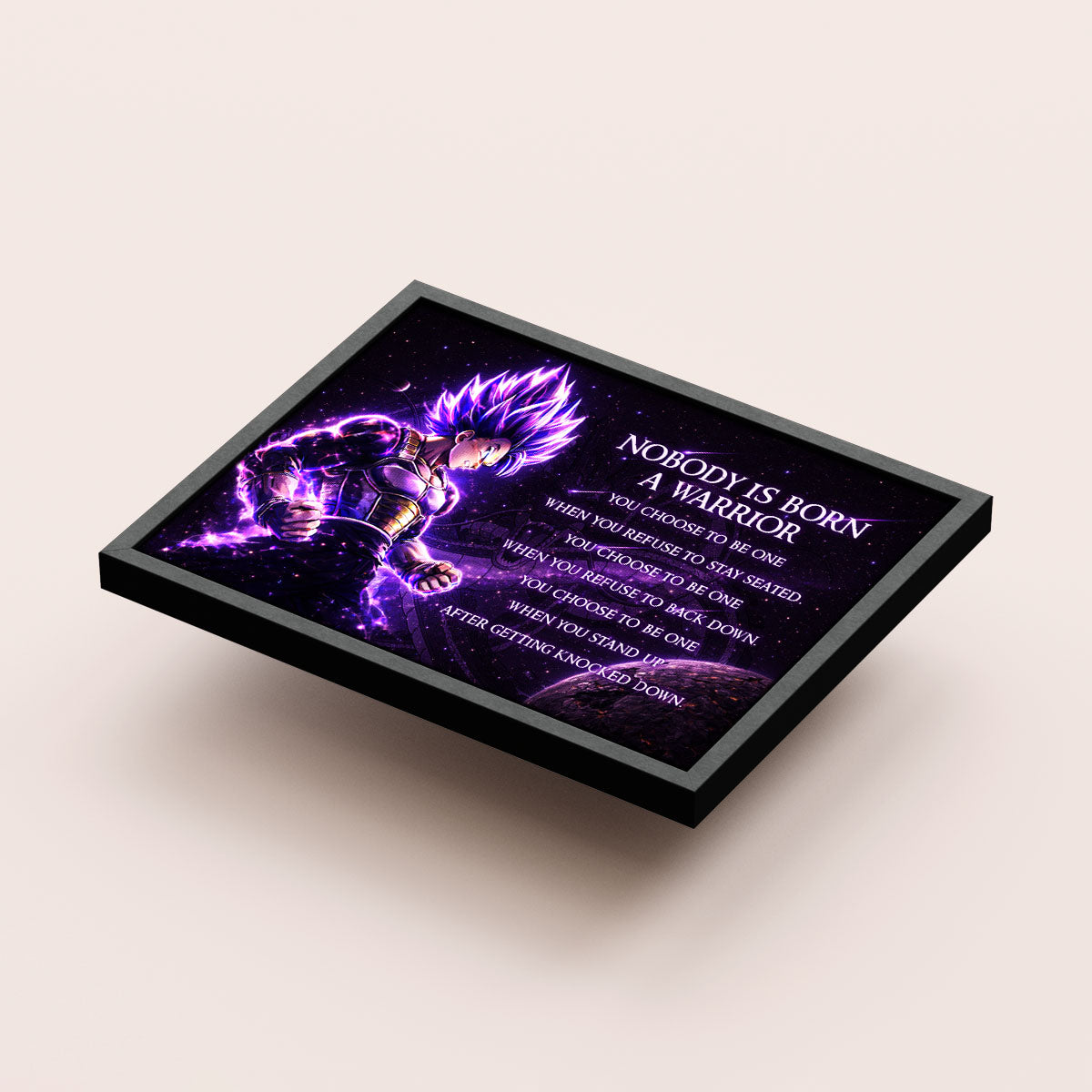 Dragon Ball Canvas Wall Art - DR090 - Ultra Ego Vegeta - Nobody Is Born A Warrior