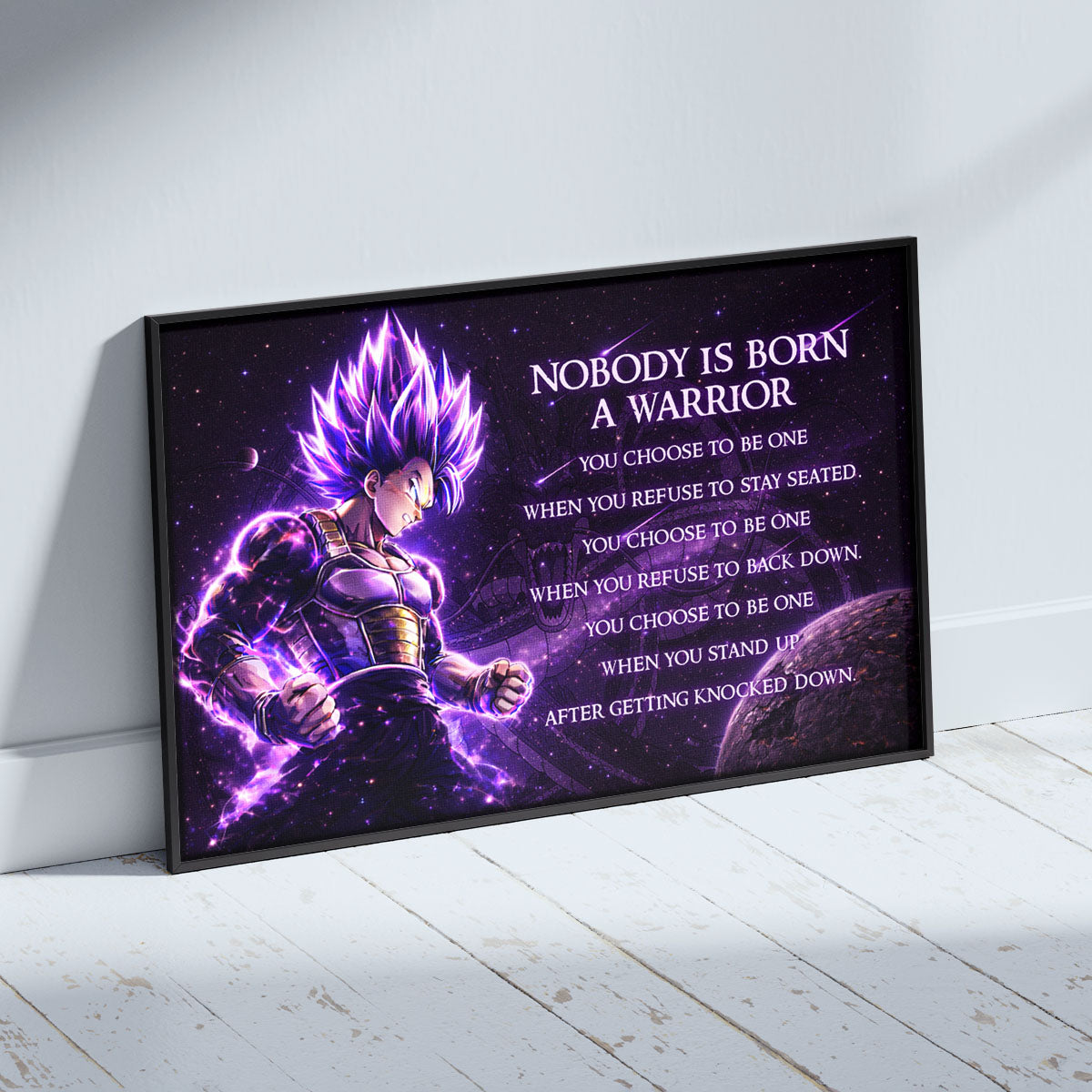 Dragon Ball Canvas Wall Art - DR090 - Ultra Ego Vegeta - Nobody Is Born A Warrior