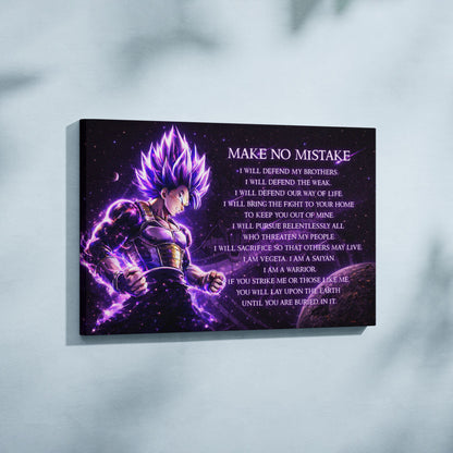 Dragon Ball Canvas Wall Art - DR091 - Ultra Ego Vegeta - Make No Mistake