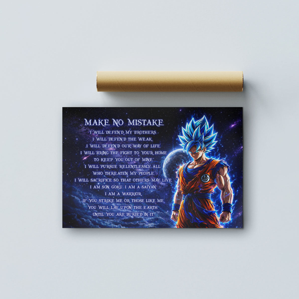 Dragon Ball Canvas Wall Art - DR094 - Super Saiyan Blue Goku - Make No Mistake
