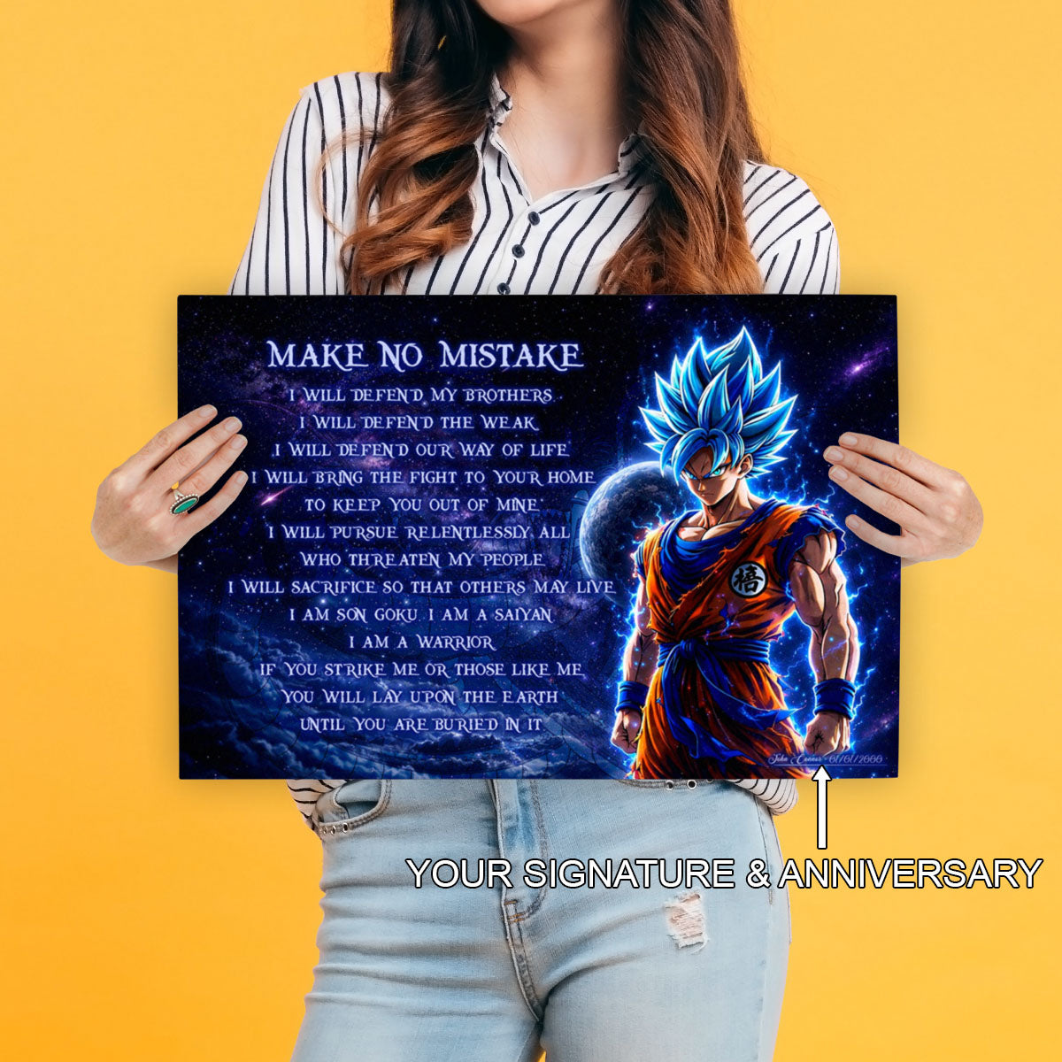 Dragon Ball Canvas Wall Art - DR094 - Super Saiyan Blue Goku - Make No Mistake