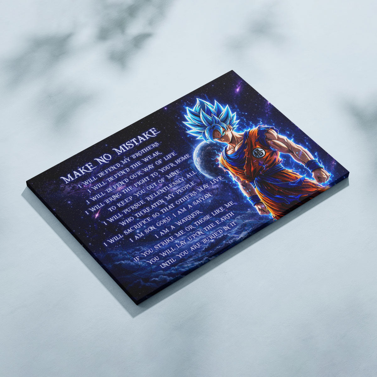 Dragon Ball Canvas Wall Art - DR094 - Super Saiyan Blue Goku - Make No Mistake