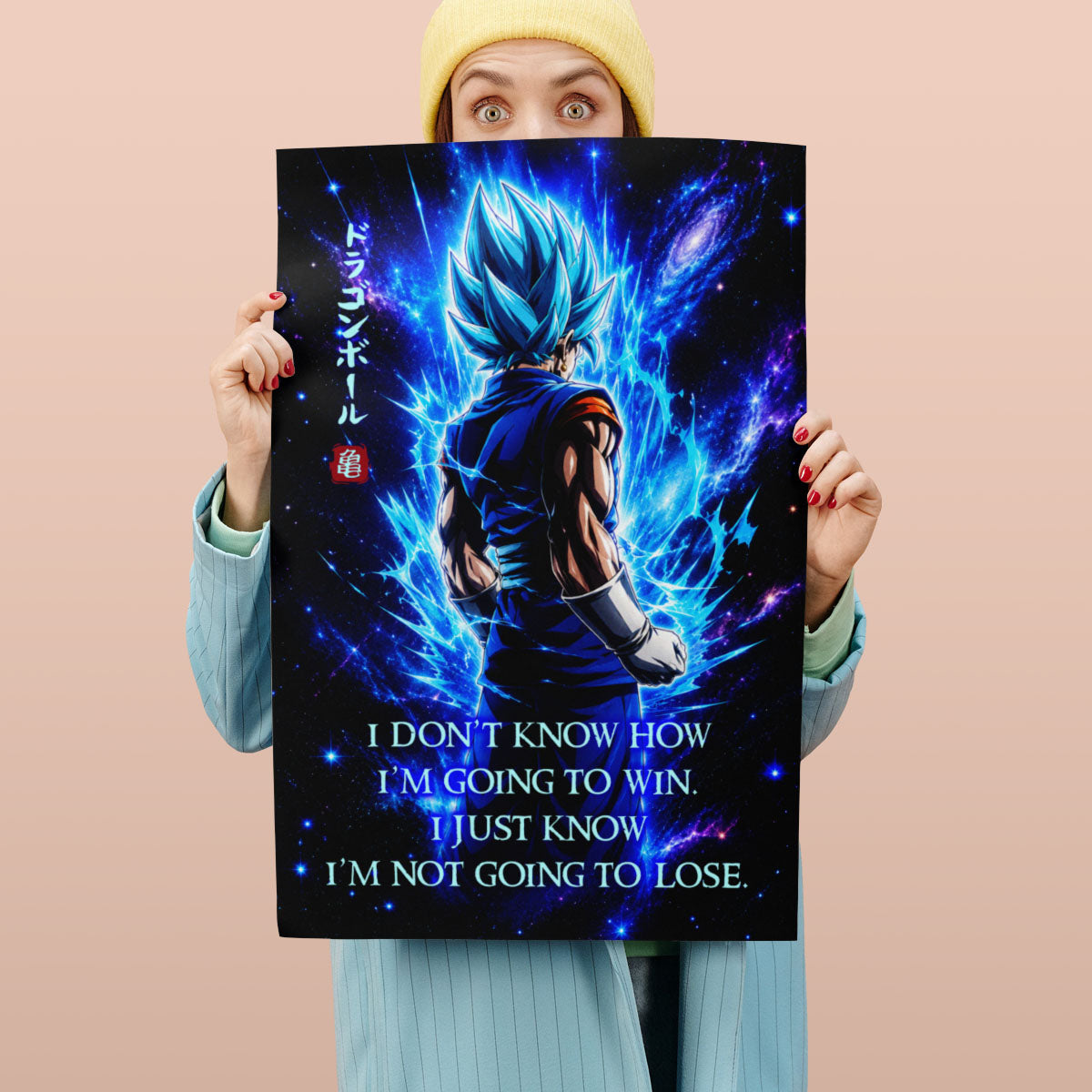 Dragon Ball Canvas Wall Art - DR098 - Super Saiyan Blue Vegito - I’m Not Going To Lose