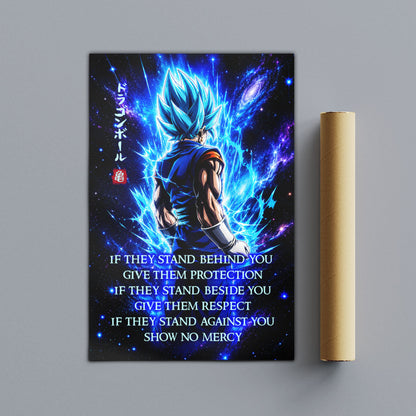Dragon Ball Canvas Wall Art - DR099 - Super Saiyan Blue Vegito - Show No Mercy