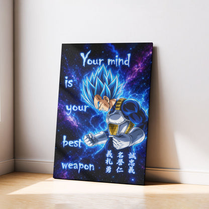 Dragon Ball Canvas Wall Art - DR109 - Vegeta Super Saiyan Blue - Your Mind Is Your Best Weapon