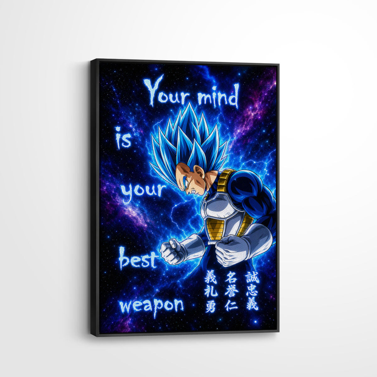 Dragon Ball Canvas Wall Art - DR109 - Vegeta Super Saiyan Blue - Your Mind Is Your Best Weapon