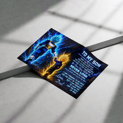 Dragon Ball Canvas Wall Art - DR110 - Vegeta - Trunks - To My Son From Dad Meaningful Gift for Son