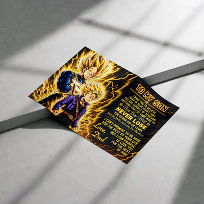 Dragon Ball Canvas Wall Art - DR111 - Vegeta - Trunks - To My Son From Dad Meaningful Gift for Son