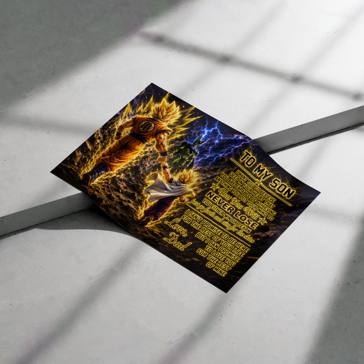 Dragon Ball Canvas Wall Art - DR112 - Goku - Gohan - To My Son From Dad Meaningful Gift for Son