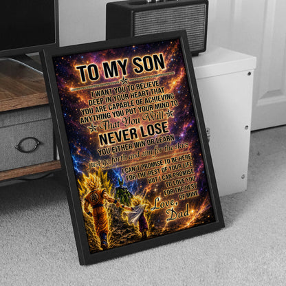 Dragon Ball Canvas Wall Art - DR113 - Goku - Gohan - To My Son From Dad Meaningful Gift for Son