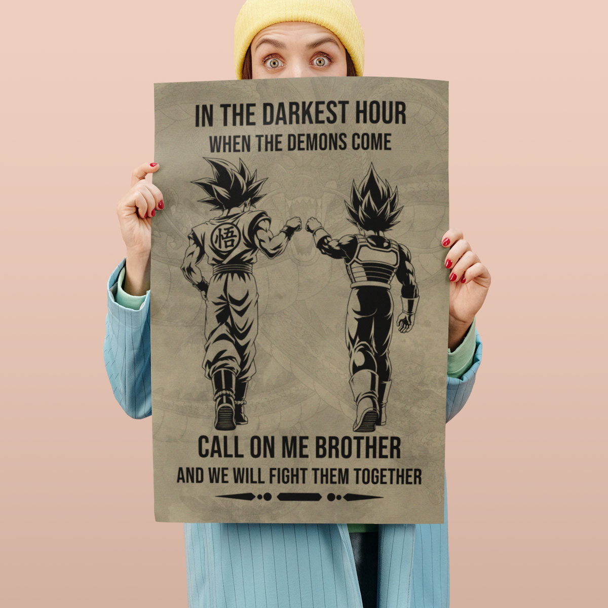 Dragon Ball Canvas Wall Art - DR125 - Goku - Vegeta - Call On Me Brother
