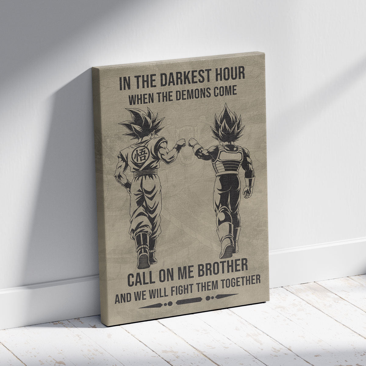 Dragon Ball Canvas Wall Art - DR125 - Goku - Vegeta - Call On Me Brother