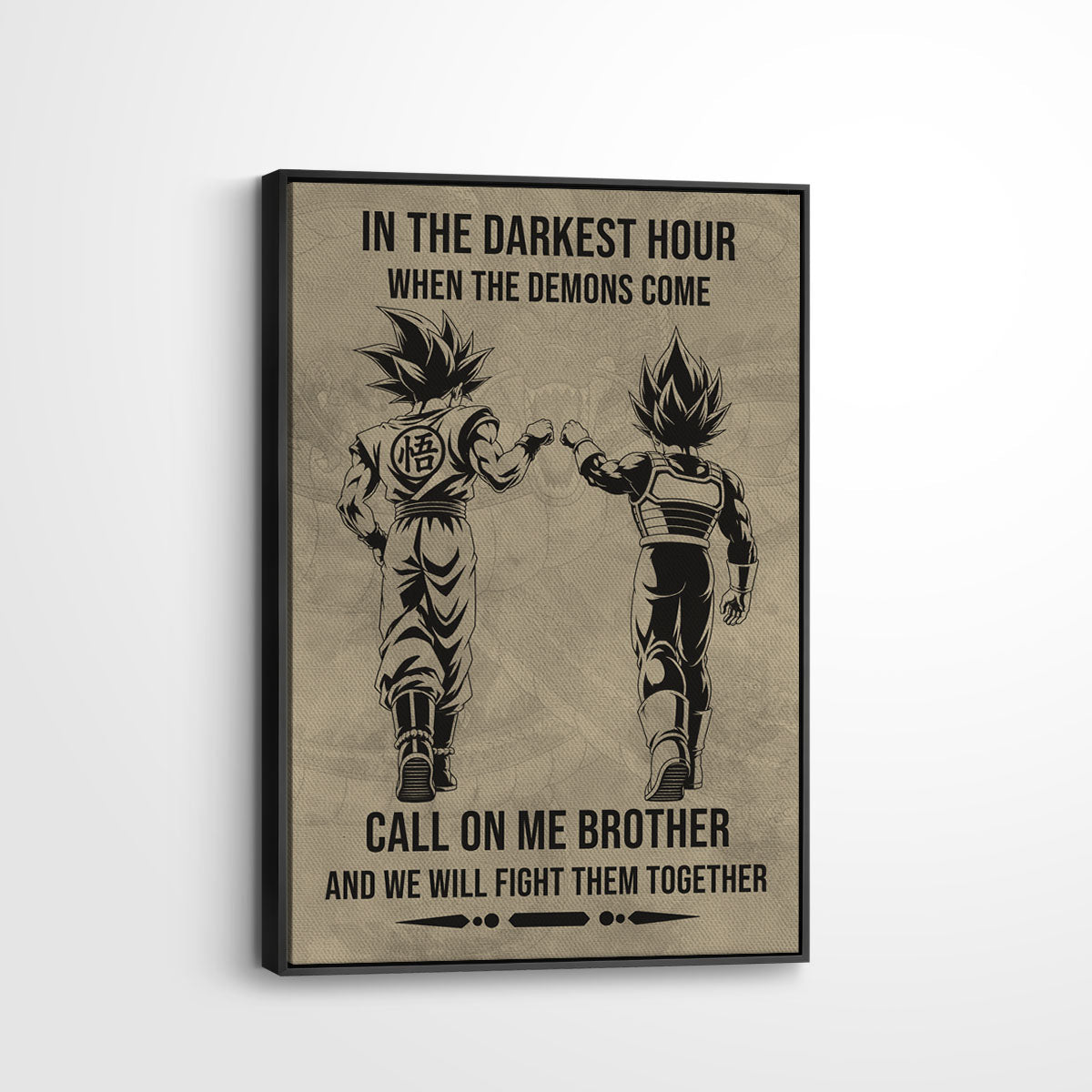 Dragon Ball Canvas Wall Art - DR125 - Goku - Vegeta - Call On Me Brother