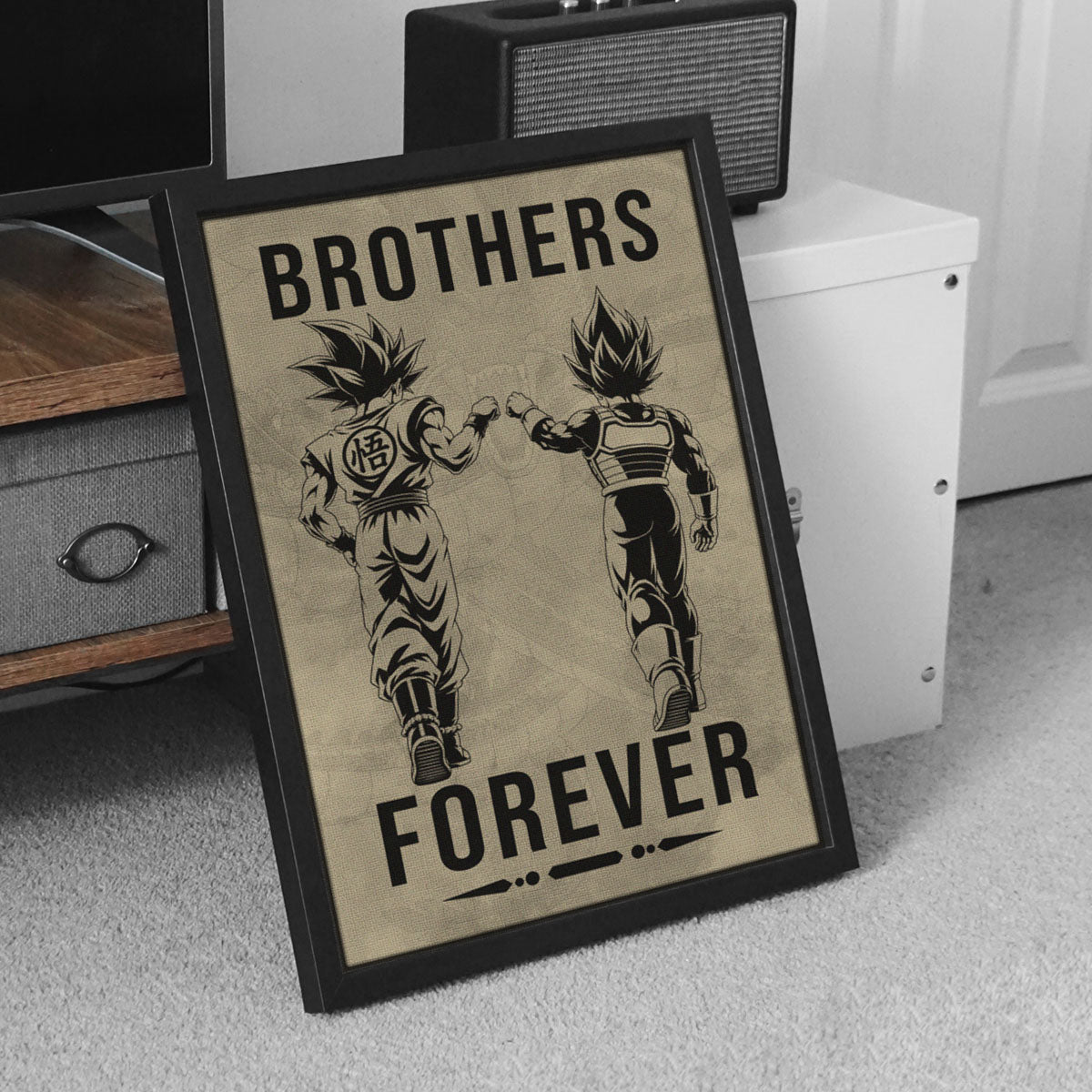 Dragon Ball Canvas Wall Art - DR126 - Goku - Vegeta - Brothers Forever