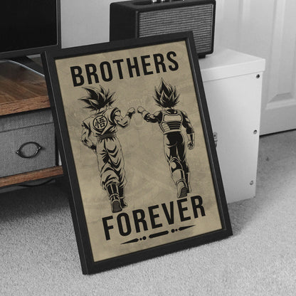 Dragon Ball Canvas Wall Art - DR126 - Goku - Vegeta - Brothers Forever