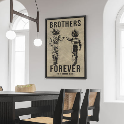 Dragon Ball Canvas Wall Art - DR126 - Goku - Vegeta - Brothers Forever