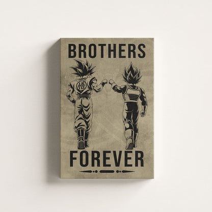 Dragon Ball Canvas Wall Art - DR126 - Goku - Vegeta - Brothers Forever