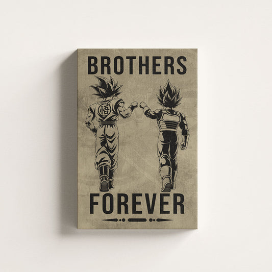 Dragon Ball Canvas Wall Art - DR126 - Goku - Vegeta - Brothers Forever