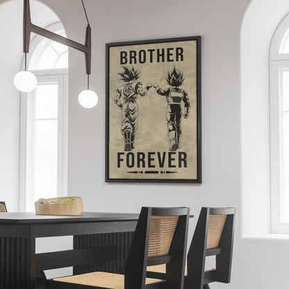 Dragon Ball Canvas Wall Art - DR127 - Goku - Vegeta - Brother Forever