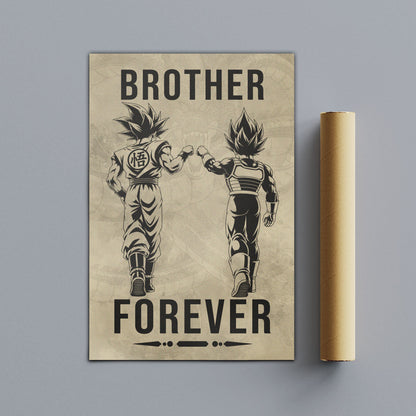 Dragon Ball Canvas Wall Art - DR127 - Goku - Vegeta - Brother Forever