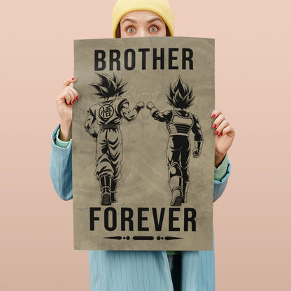 Dragon Ball Canvas Wall Art - DR127 - Goku - Vegeta - Brother Forever