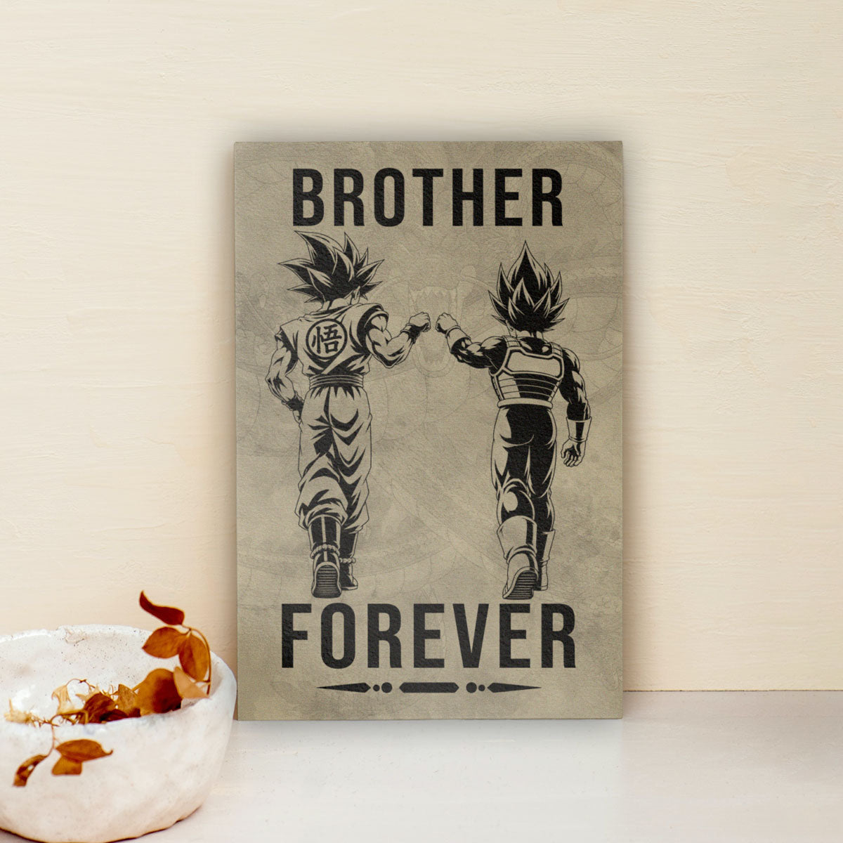 Dragon Ball Canvas Wall Art - DR127 - Goku - Vegeta - Brother Forever