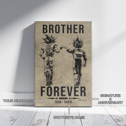 Dragon Ball Canvas Wall Art - DR127 - Goku - Vegeta - Brother Forever