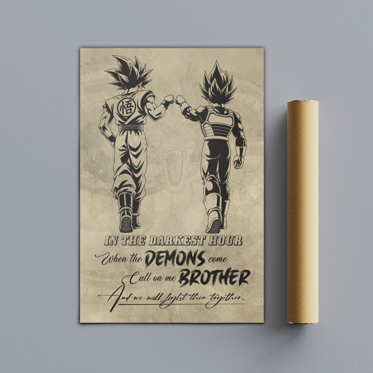 Dragon Ball Canvas Wall Art - DR128 - Goku - Vegeta - Call On Me Brother