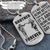 Naruto Dog Tag - Brother Forever - It's About Being Better Than You Were The Day Before - Uzumaki Naruto - Uchiha Sasuke - Naruto Necklace - Engrave Dog Tag