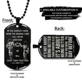 Dragon Ball Dog Tag - Call On Me Brother - It's About Being Better Than You Were The Day Before - Goku - Vegeta - Dragon Ball Necklace
