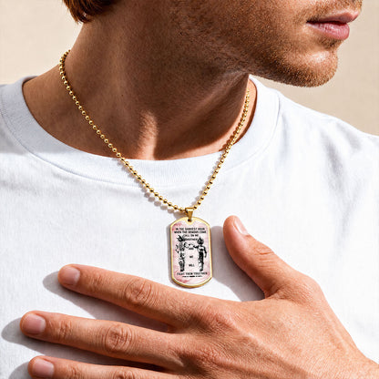 Dragon Ball Dog Tag Necklace - DRDL040 - Goku - Vegeta - Call On Me Brother -  Military Ball Chain