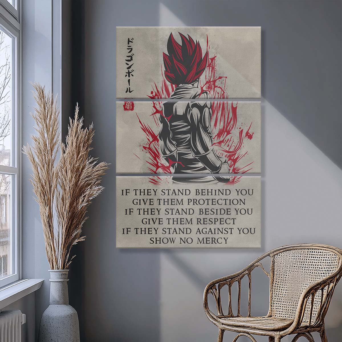 Dragon Ball - 3 Piece Wall Art - DR029 - IF - Vegeto - Super Saiyan God - Dragon Ball Canvas