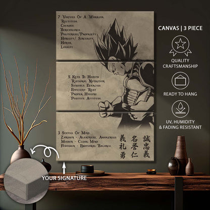 Dragon Ball - 3 Piece Wall Art - DR043 - 7 5 3 CODE - Vegeta - Dragon Ball Canvas