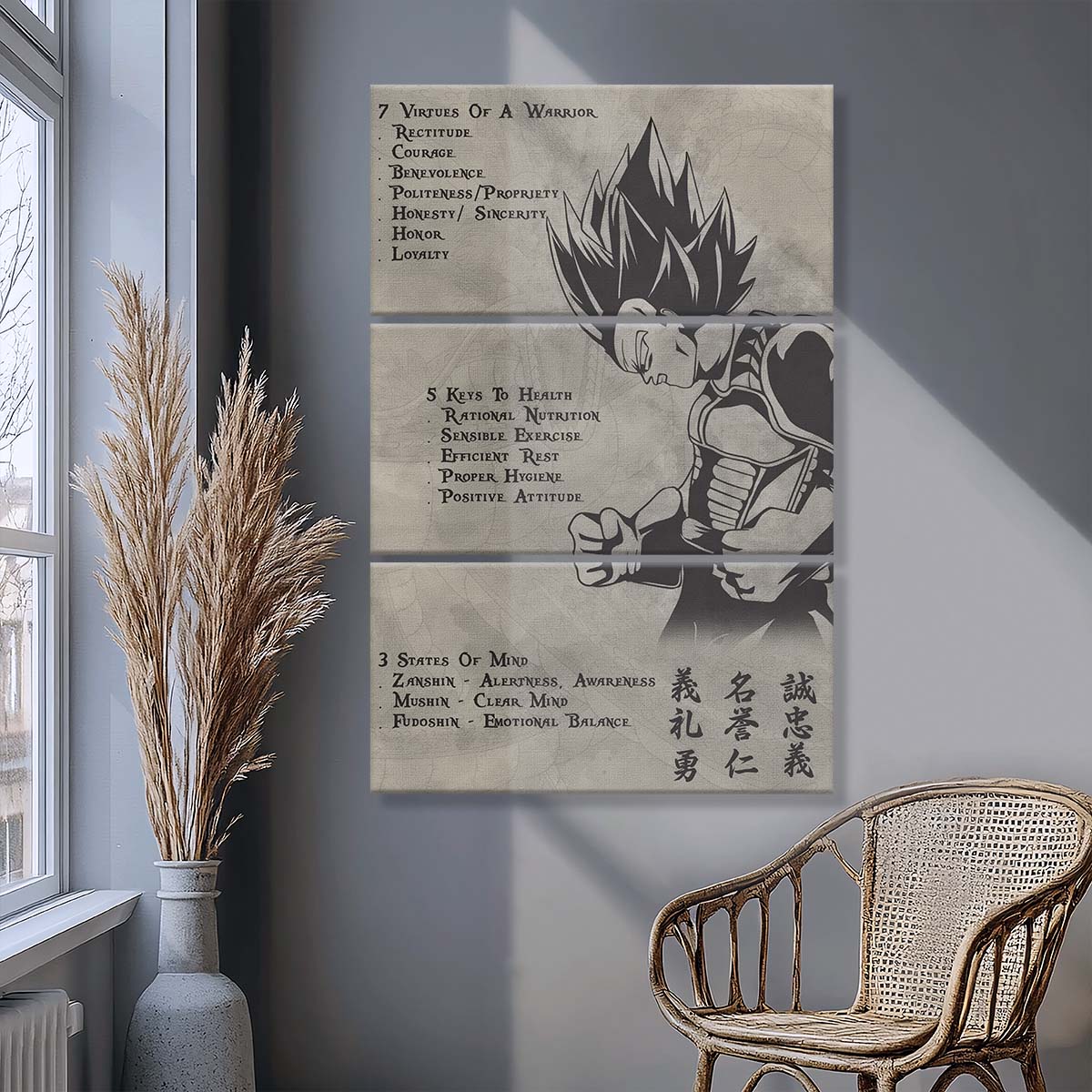 Dragon Ball - 3 Piece Wall Art - DR043 - 7 5 3 CODE - Vegeta - Dragon Ball Canvas