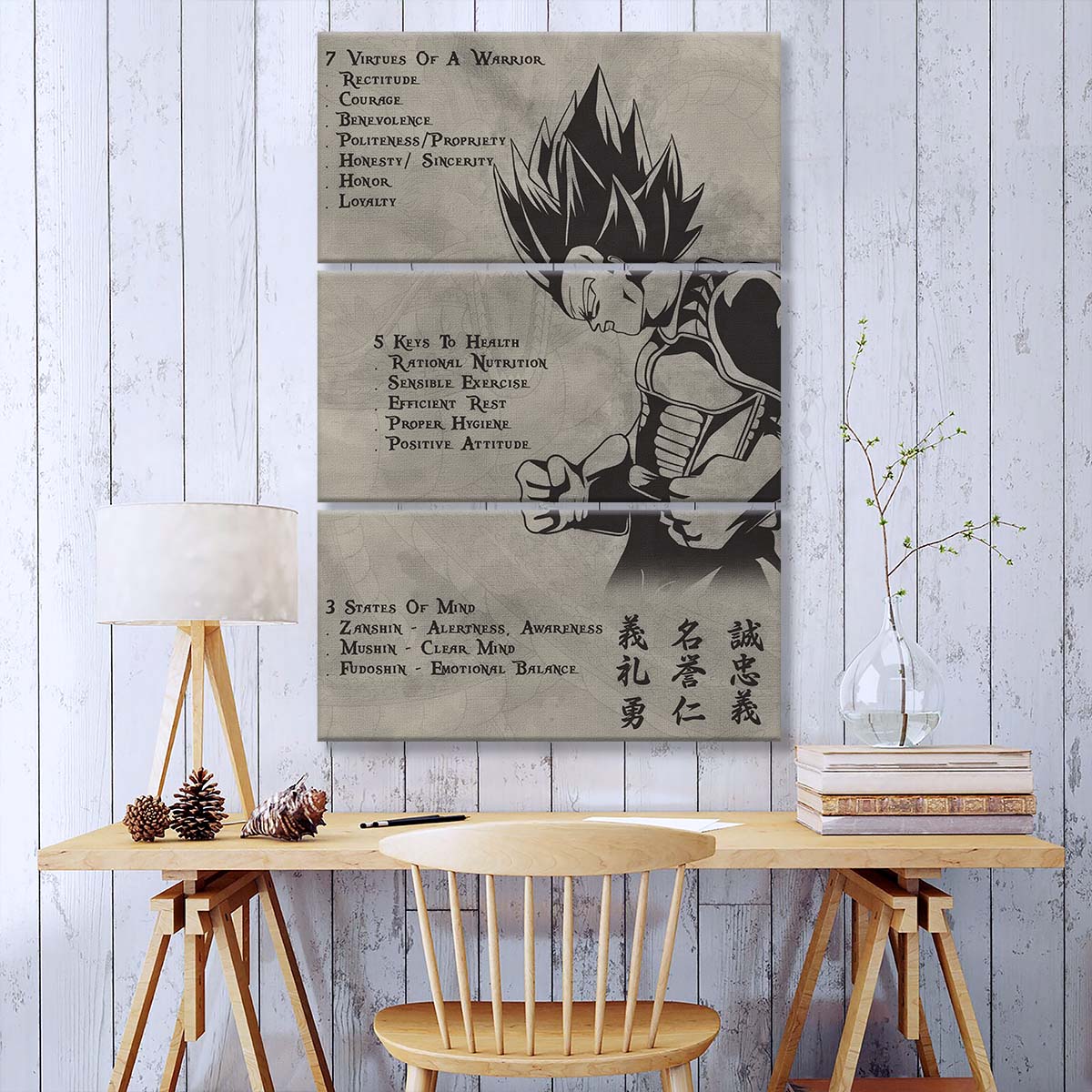 Dragon Ball - 3 Piece Wall Art - DR043 - 7 5 3 CODE - Vegeta - Dragon Ball Canvas